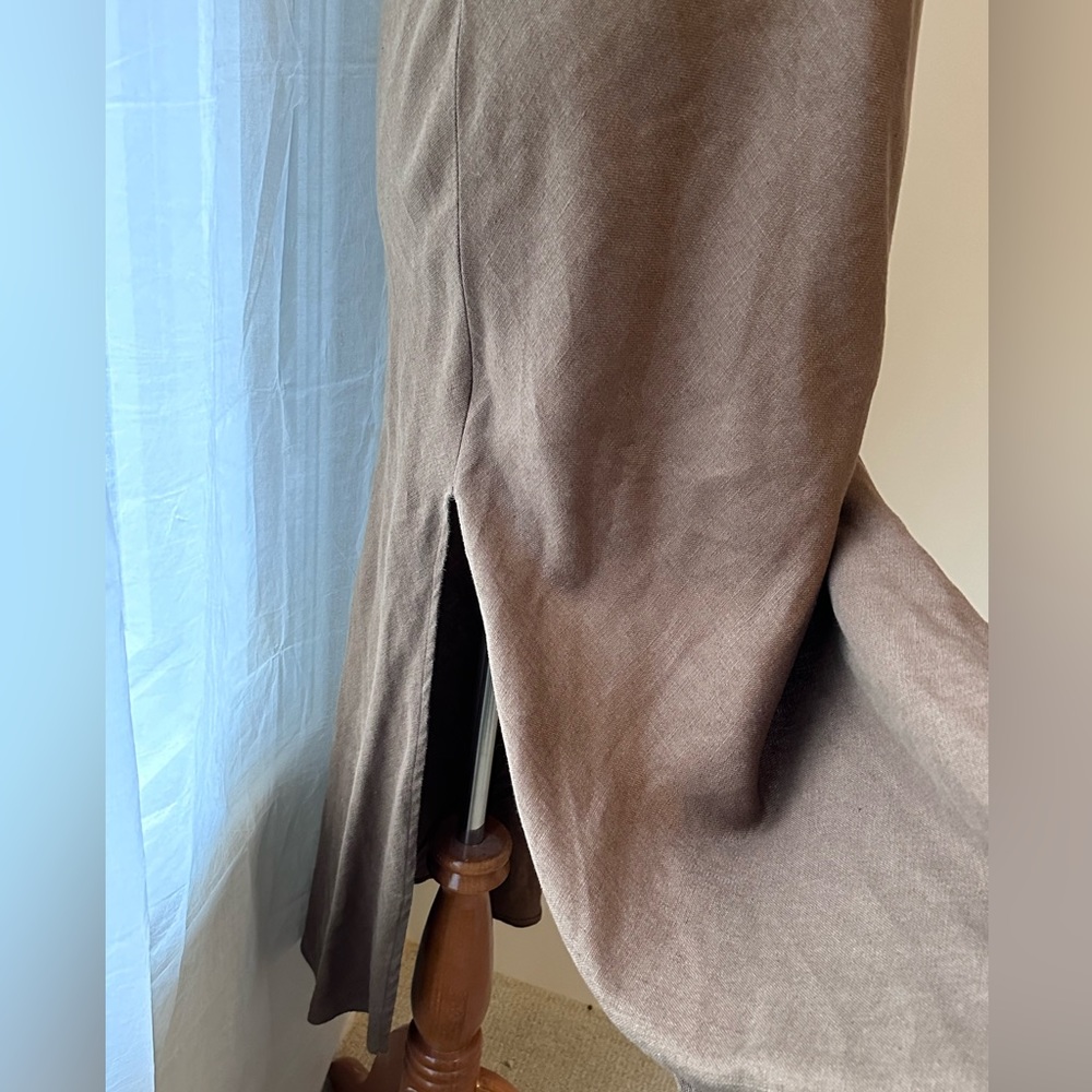 Sleeveless linen side slit dress - Picture 5 of 5